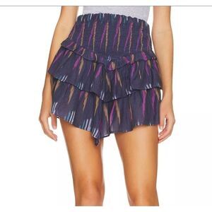 MOTHER Ruffled Up Festival Skirt SZ XS Artist In Residence Mini Asymmetrical